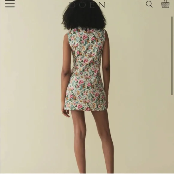 NWT DOEN Adele Dress Liberty Rose Romance Fabric Baby Doll Dress Floral - Picture 5 of 10